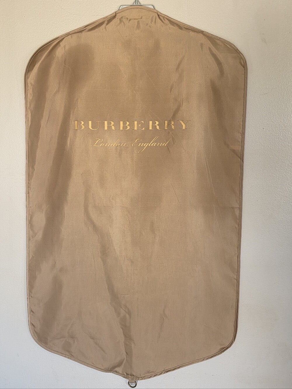 ✨ BURBERRY London England Tan Garment Suit Bag Travel Cover 🧥 Unisex OS